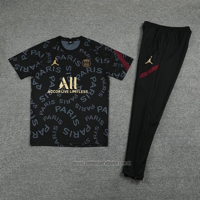 Chandal del Paris Saint-Germain Jordan Manga Corta 2021 Negro